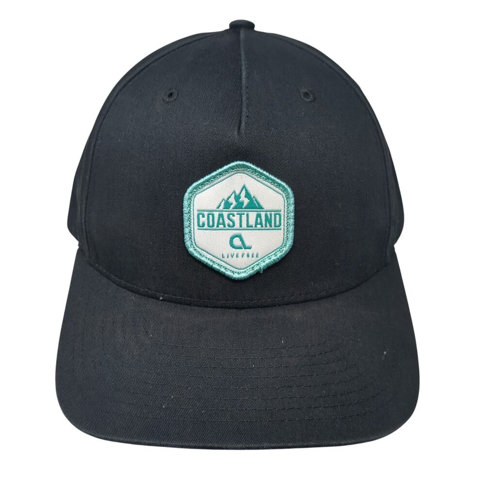 Coast Land Live Free Snapback Hat Black One Size Adjustable Embroidered 6 Panel